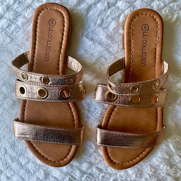Lili Collection sandal, Gold, Size 5 - Picture 4 of 9